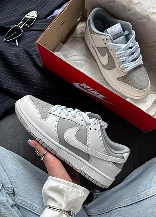 Кросівки жіночі nike dunk low white/grey