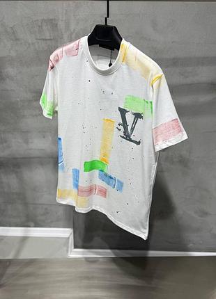 Брендовая мужская футболка louis vuitton белая