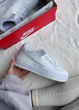 Кросівки жіночі nike air force shadow " triple white "