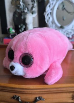 Яскраво-рожевий тюлень pierre (п'єр) від ty beanie boos / velvety — оригінал