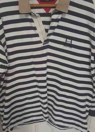 Вінтажна сорочка поло регбі tommy hilfiger vintage 90s / 00s (з нюансами)