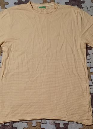 Мужская футболка united colors of benetton в мелкую полоску, р. xl (оригинал)