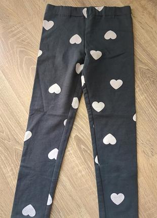 Лосины с сердечками для девочки,размер 104