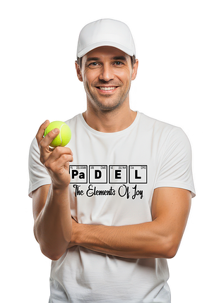 Футболка с принтом игры padel (падал-тенис) "padel elements" push it