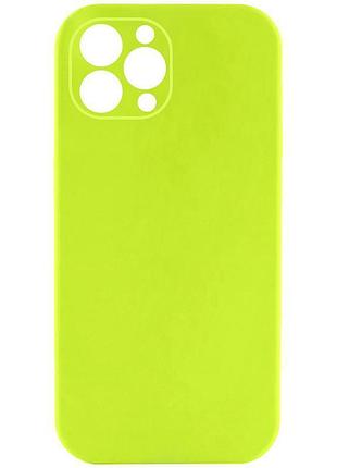 Чехол silk full camera protective (aa) no logo для apple iphone 12 pro max (6.7") кислотно-зеленый / acid green