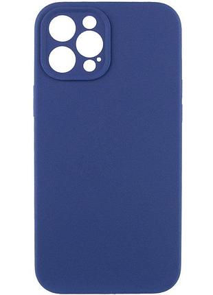 Чохол silk full camera protective (aa) no logo для apple iphone 12 pro (6.1") синій / deep navy