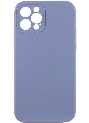 Чехол silk full camera protective (aa) no logo для apple iphone 12 pro (6.1") серый / lavender gray