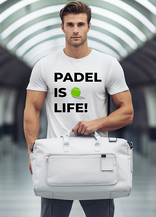 Футболка з принтом гри padel (падел-теніс) "padel is life" push it