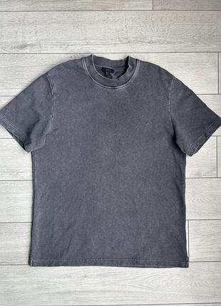Чоловіча футболка оверсайз кос cos oversized faded washed mock-neck size s с розмір трендовий варений ефект модель преміум-серії вільний крій оригінал