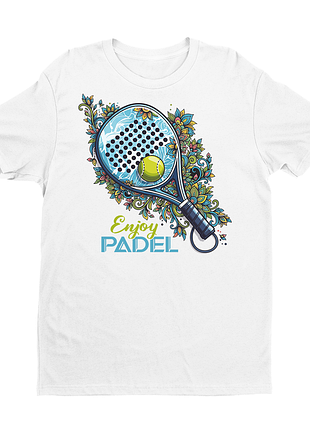 Футболка з принтом гри padel (падел-теніс) "enjoy padel" push it