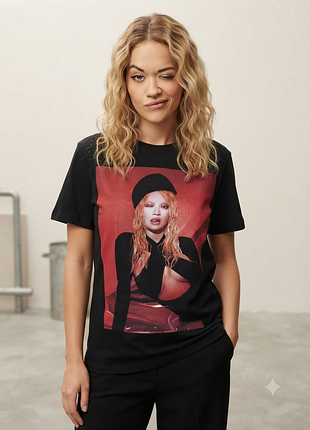 Чорна футболка rita ora "bang" (merch)