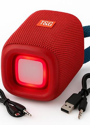Bluetooth колонка з різнокольоровим підсвічуванням зі стереозвуком tg339, колонка з ргб підсвічуванням pn-25
