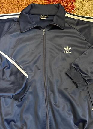 Спортивна кофта олімпійка adidas вінтаж оригінал синя розмір xxl