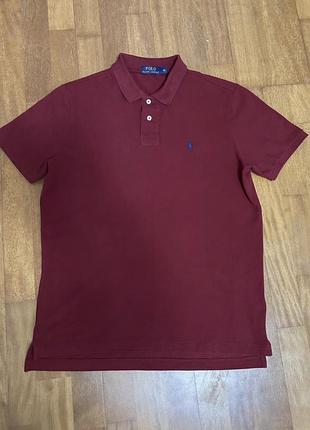 Поло ralph lauren червонного кольору