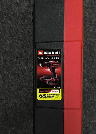 Аккумуляторная дрель-шуруповерт einhell professional tp-cd 18/50 li-i bl kit (4513940) новый! 6