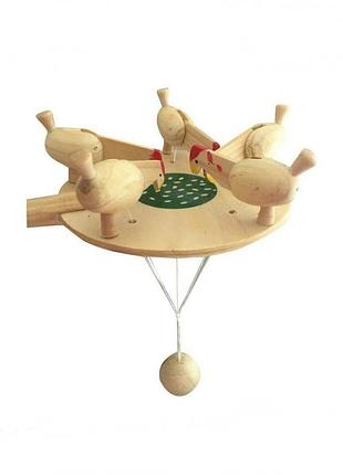 Деревянная игрушка манипулятор курочки клюют зерно настольная игра