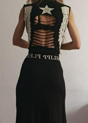 Платье длинное philip plein  открытая спина