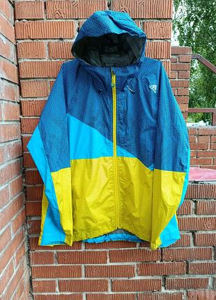 Яркая мужская мембранная куртка-ветровка adidas outdoor (colorblock / геометрический принт)
