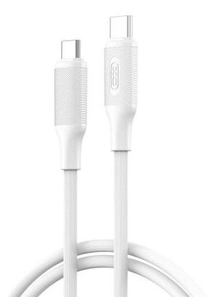 Кабель xo pd type-c to type-c nb-q265b 60w/1m white