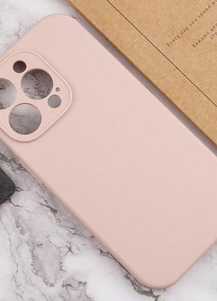 Чехол silicone case full camera protective (aa) no logo для apple iphone 16 pro (6.3") розовый / pink sand 3