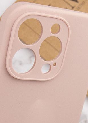 Чехол silicone case full camera protective (aa) no logo для apple iphone 16 pro (6.3") розовый / pink sand 4