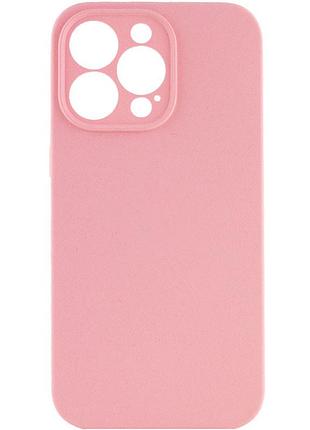 Чехол silicone case full camera protective (aa) no logo для apple iphone 16 pro (6.3") розовый / light pink