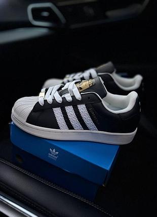 Кросівки adidas superstar black white