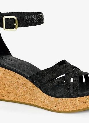 Оригінальні босоніжки ugg australia lillie wedge sandal black z22