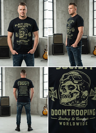 Чоловіча футболка gildan black label society "doomtrooping 2022"
