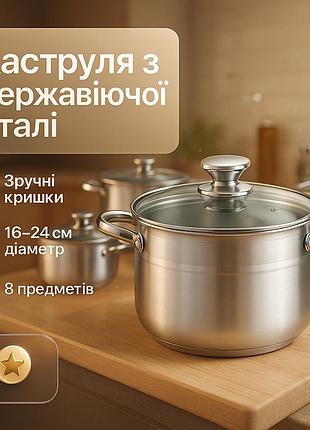 Набір каструль хорошої якості, набір каструль для плит для електронної плити fi-10