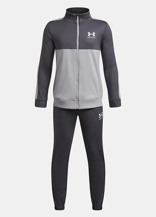 Дитячий спортивний костюм (толстовка + штани) для хлопчика under armour 137-149 см сірий (26072105c)