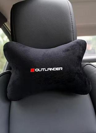Подголовник плюшевый для авто mitsubishi outlander