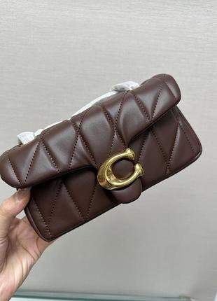 Сумка жіноча coach натуральна шкіра коричнева нова