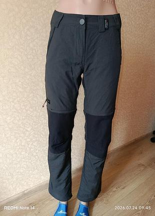 Треккинговые брюки-трансформеры decathlon forclaz (брюки-шорты), женские, р.xs