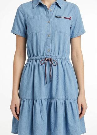 Оригінальна джинсова сукня tommy hilfiger цієї моделі (lightweight denim shirtdress, колір highline wash р. s-l