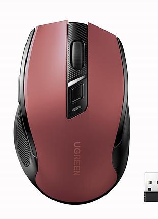 Маніпулятор миша бездротова ugreen mu006 ergonomic wireless mouse red