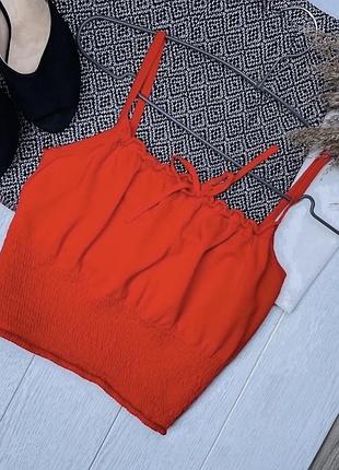 Літній топ asos s в’язаний топ короткий трикотажний топ на тонких бретельках