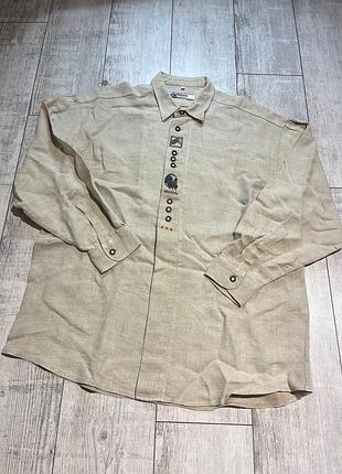 Мужская винтажная рубашка лен 1960 polo ralph lauren