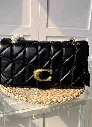 Сумка жіноча coach натуральна шкіра чорна