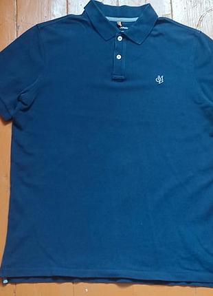 Чоловіча сорочка поло marc o’polo оригінал темно-синя розмір l regular fit