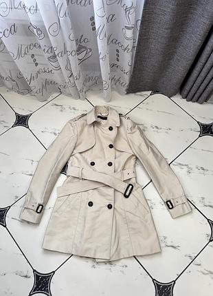 Жіночий бежевий тренч плащ zara