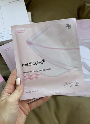 Гідрогелева маска з pdrn і колагеном medicabe pdrn pink collagen gel mask 28 g
