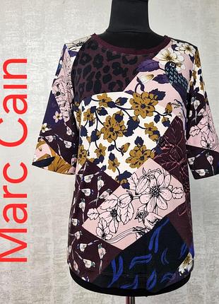 Стильная футболка marc cain с комбинированным принтом (italian fabric)
