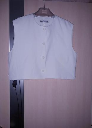 Жилет zara жіночий білий xl