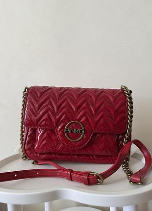 Сумка жіноча pinko peony red кросбаді оригінал
