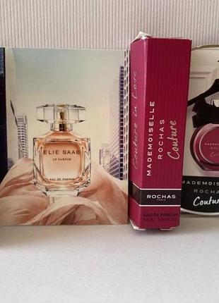 Пробники парфумів elie saab le parfum absolu та mademoiselle rochas in paris