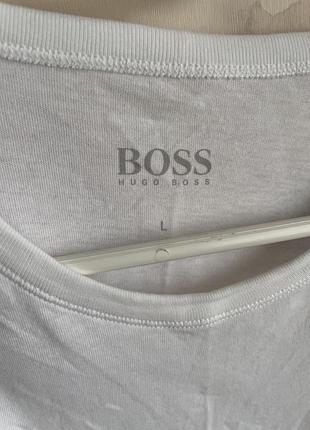 Чоловіча біла футболка boss hugo boss р.l в новому стані