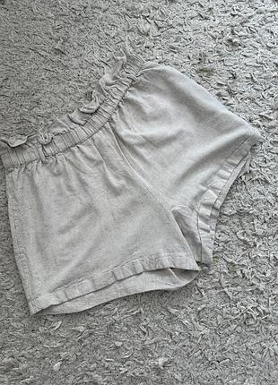 Натуральные вискоза +лен шорты 18 р от primark