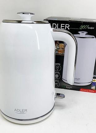 Красивый чайник кухонный adler ad 1341 0.8л 1850вт, домашний чайник качественный, чайники на подставке vc-40