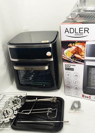 Мультипечь без масла аэропечь настольная adler ad 6309 13л 2500вт, электроплиты без духовки qx-75